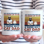 Custom Name Cat Dad Gifts for Men - Personalized Mug