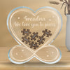 We Love You To Pieces - Family Personalized Custom Infinity Heart Shaped Acrylic Plaque - Birthday Gift For Grandma