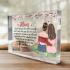 Always My Mother Forever My Friend - Family Personalized Custom Rectangle Shaped Acrylic Plaque - Gift For Mom, Grandma
