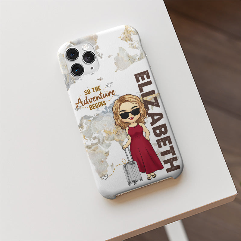 Custom Name Travel Adventure Gifts for Women - Personalized Phone Case
