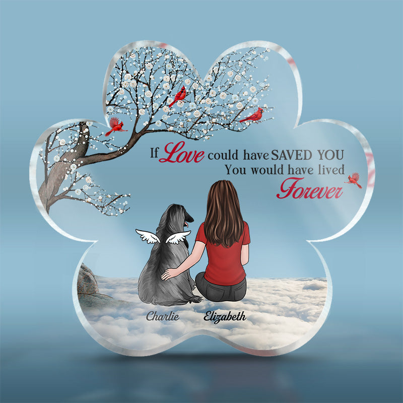 Custom Pet Memorial Gifts for Dog Lovers - Personalized Shaped Acrylic Plaque