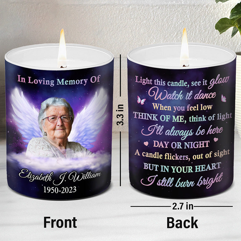 Custom Photo I'll Always Be Here - Memorial Personalized Custom Smokeless Scented Candle - Memorial Gift, Sympathy Gift For Family Members