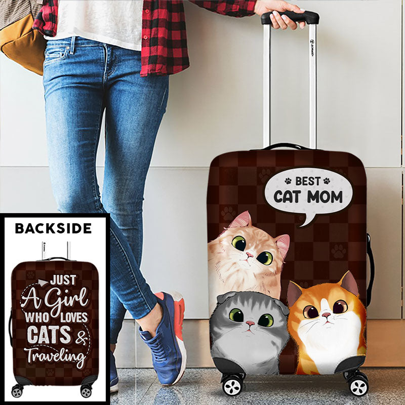 Life Is Better With Pets - Travel Personalized Custom Luggage Cover - Gift For Pet Owners, Pet Lovers