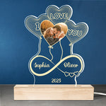 Custom Photo I Love You Couple Gifts - Personalized 3D LED Light
