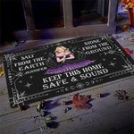 Custom Name Witchy Home Protection Decor - Personalized Doormat