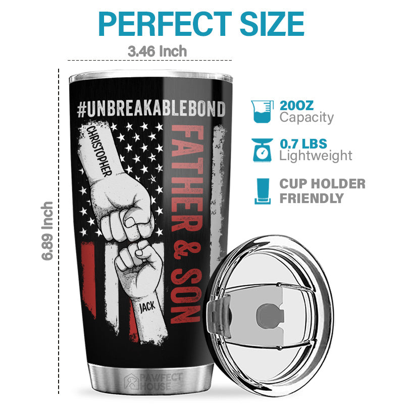 Family Is The Heart Of The Home - Family Personalized Custom Tumbler - Father's Day, Birthday Gift For Dad