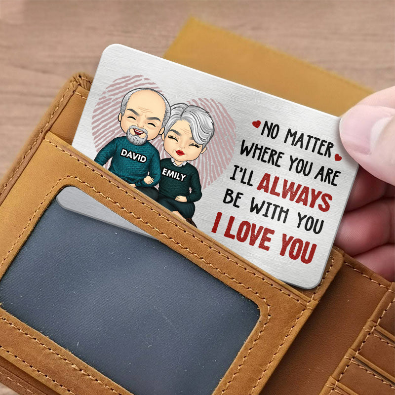Custom Name Couple Love Gifts - Personalized Aluminum Wallet Card