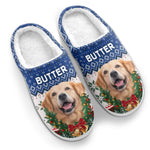 Custom Name Christmas Gifts for Dog Lovers - Personalized Fluffy Slipper