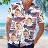 Custom Photo Best Dad Ever - Family Personalized Custom Unisex Patriotic Hawaiian Shirt - Father's Day, Independence Day, 4th Of July, Birthday Gift For Dad