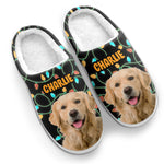 Custom Pet Photo Christmas Gifts for Dog Lovers - Personalized Fluffy Slipper