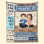 Custom Name Romantic Couple Gifts - Personalized Blanket