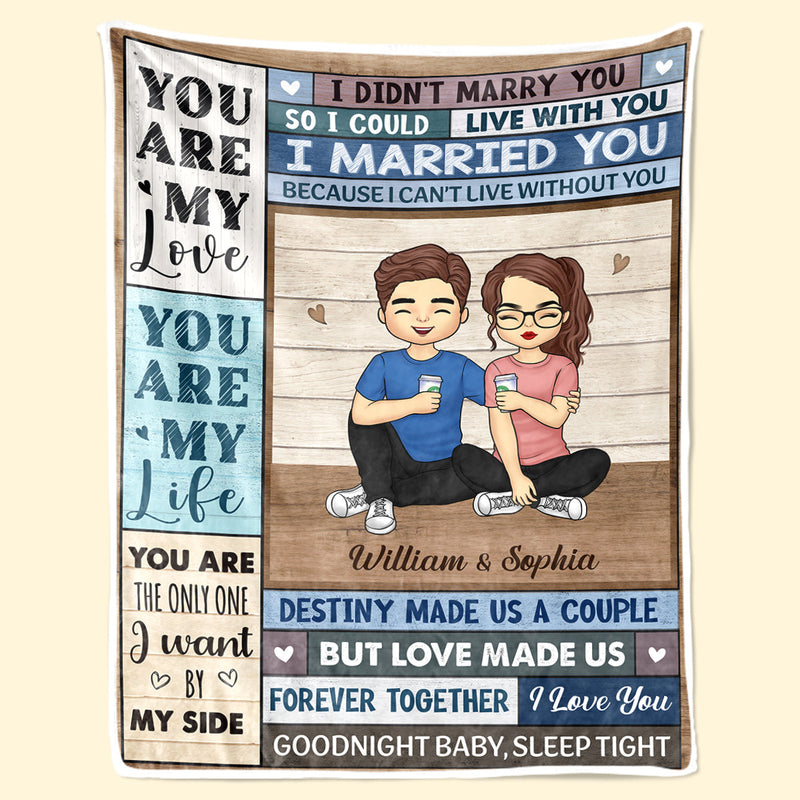 Custom Name Romantic Couple Gifts - Personalized Blanket