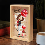 Custom Name Anniversary Gifts for Couples - Personalized Frame Light Box