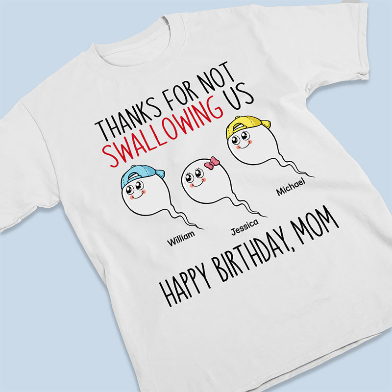 Custom Funny Sperm Birthday Gifts for Mom - Personalized Apparel