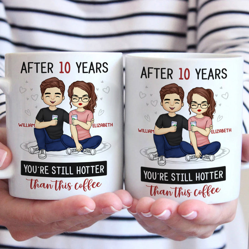 Custom Name Funny 10 Year Anniversary Gifts for Couples - Personalized Mugs