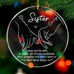 Custom Name Sister Gifts - Personalized Ornament