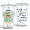 Life Is Short, Take The Trip - Travel Personalized Custom Clear Acrylic Tumbler - Gift For Travel Lovers