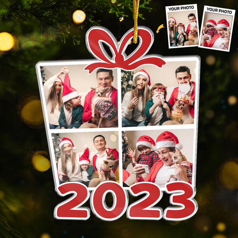 Custom Photo Christmas Family Gifts - Personalized Ornament