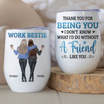 Custom Name Best Friend Gifts for Women - Personalized Wine Tumbler