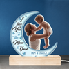 Custom Photo I Love You To The Moon And Back - Family Personalized Custom Shaped 3D LED Light - Upload Photo Gift For Mom, Grandma