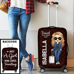 Custom Name Travel Lover Gifts for Women - Personalized Luggage Cover