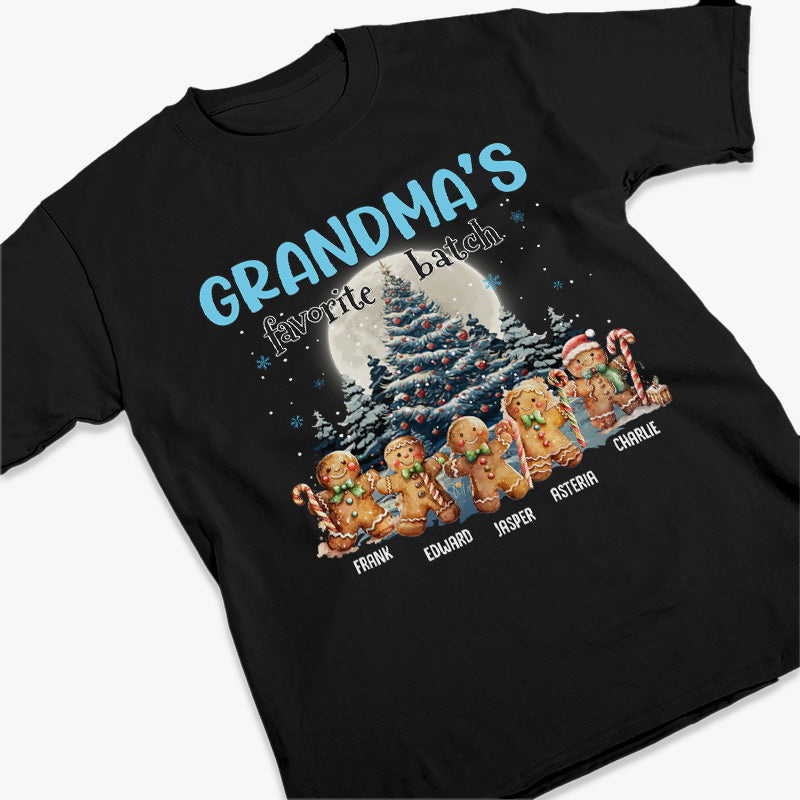 Custom Name Christmas Gingerbread Gifts for Grandma - Personalized Apparel
