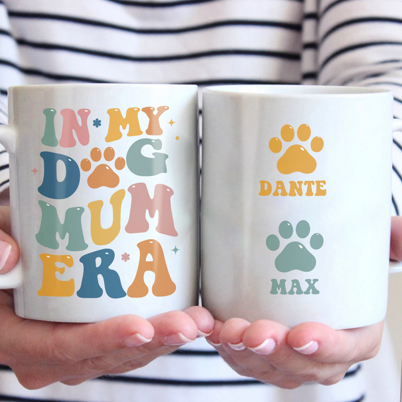 In My Cat Mom Era - Dog & Cat Personalized Custom Mug - Gift For Pet Owners, Pet Lovers
