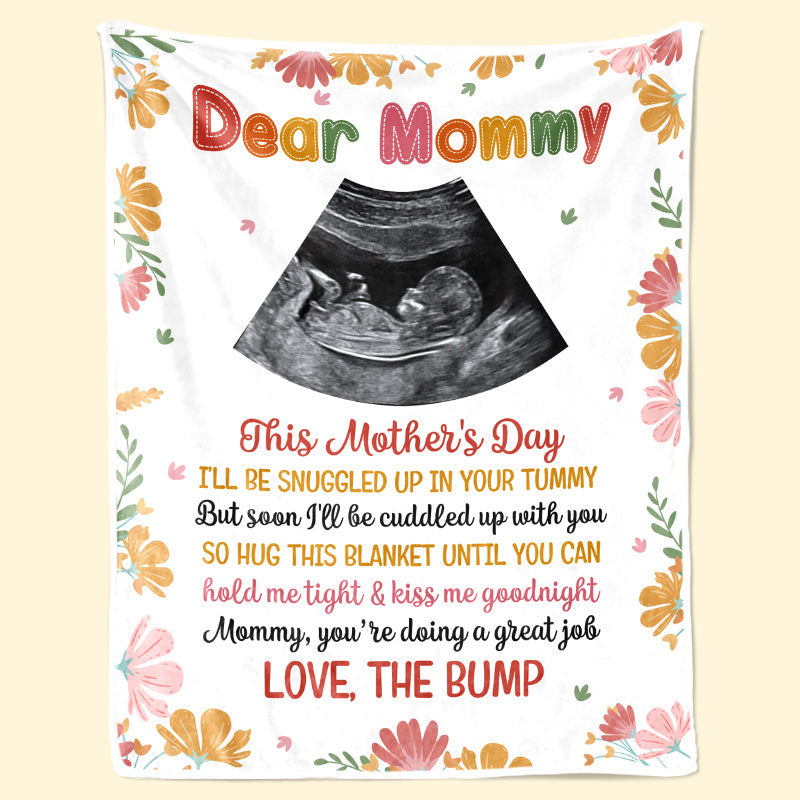 Custom Photo Mommy, You Are Doing A Great Job - Family Personalized Custom Baby Blanket - Baby Shower Gift, Gift For First Mom