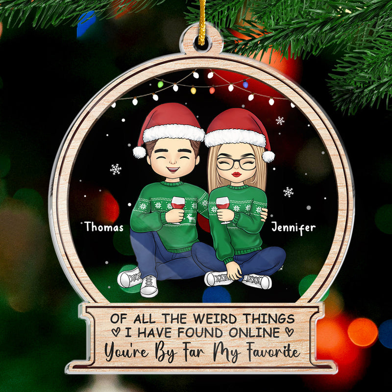 Custom Name Christmas Couple Gifts - Personalized Ornament