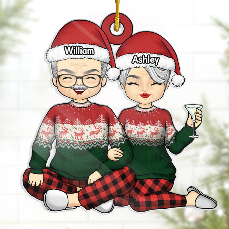Custom Name Christmas Couple Gifts - Personalized Ornament