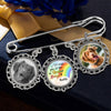 Custom Photo Forever Loved - Memorial Personalized Custom Round Shaped Lapel Pin, Brooch - Sympathy Gift For Pet Owners, Pet Lovers