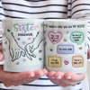 You Make My Heart Smile - Bestie Personalized Custom 3D Inflated Effect Printed Mug - Gift For Best Friends, BFF, Sisters, Coworkers