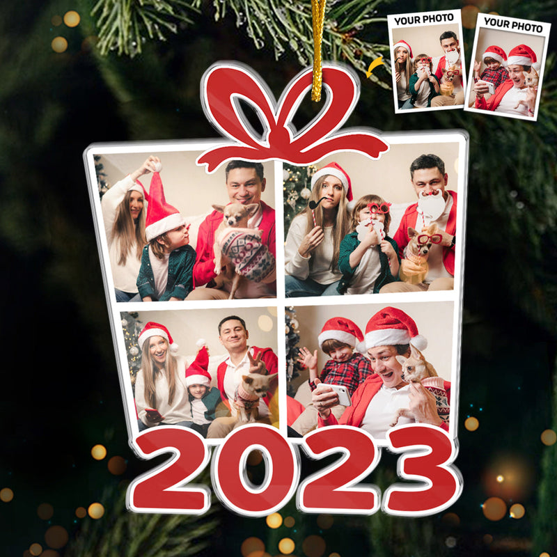 Custom Photo Christmas Family Gifts - Personalized Ornament