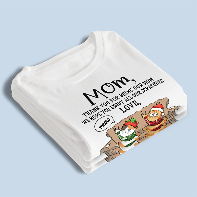 We Hope You Enjoy Our Scratches - Cat Personalized Custom Unisex T-shirt, Hoodie, Sweatshirt - Christmas Gift For Pet Owners, Pet Lovers