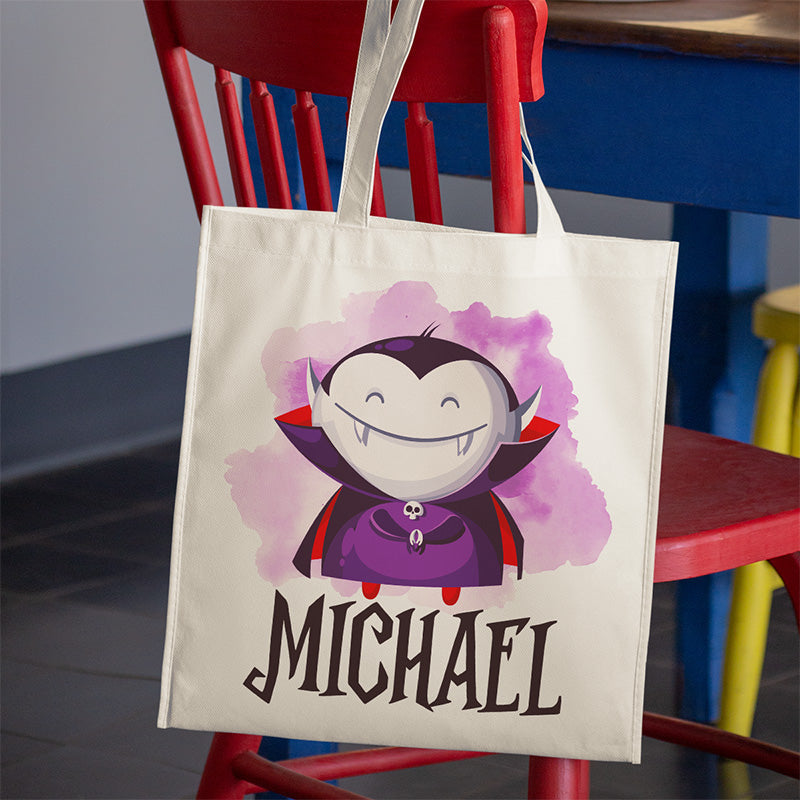 Custom Name Halloween Gifts for Kids - Personalized Tote Bag