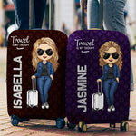 Custom Name Travel Lover Gifts for Women - Personalized Luggage Cover