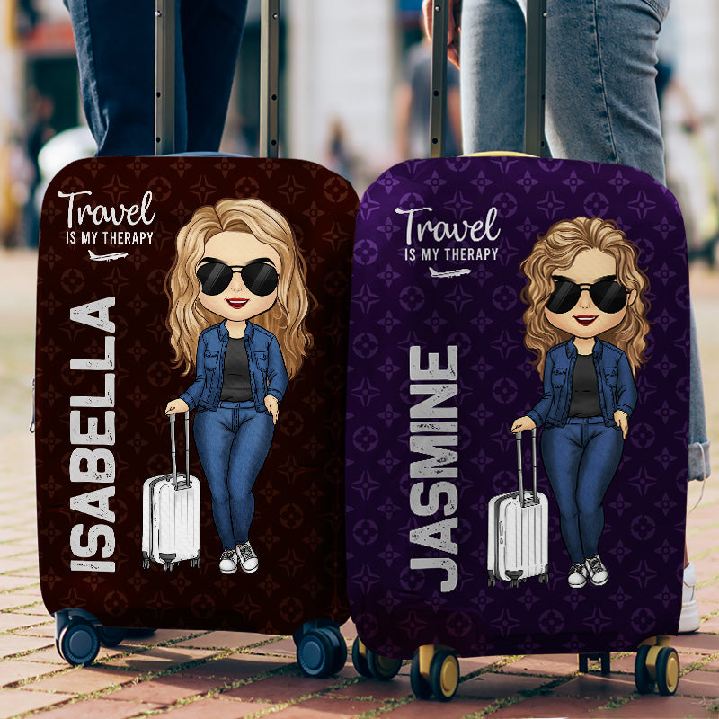 Custom Name Travel Lover Gifts for Women - Personalized Luggage Cover