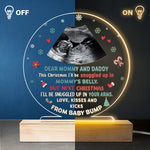 Custom Photo Christmas Baby Bump Gifts for Expecting Parents - Personalized 3D LED Light
