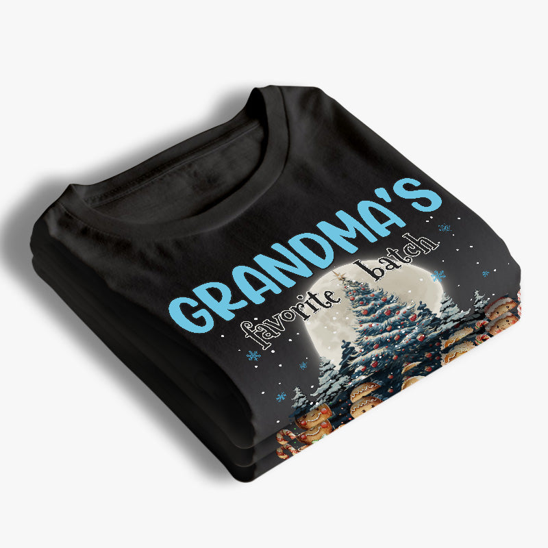 Custom Name Christmas Gingerbread Gifts for Grandma - Personalized Apparel