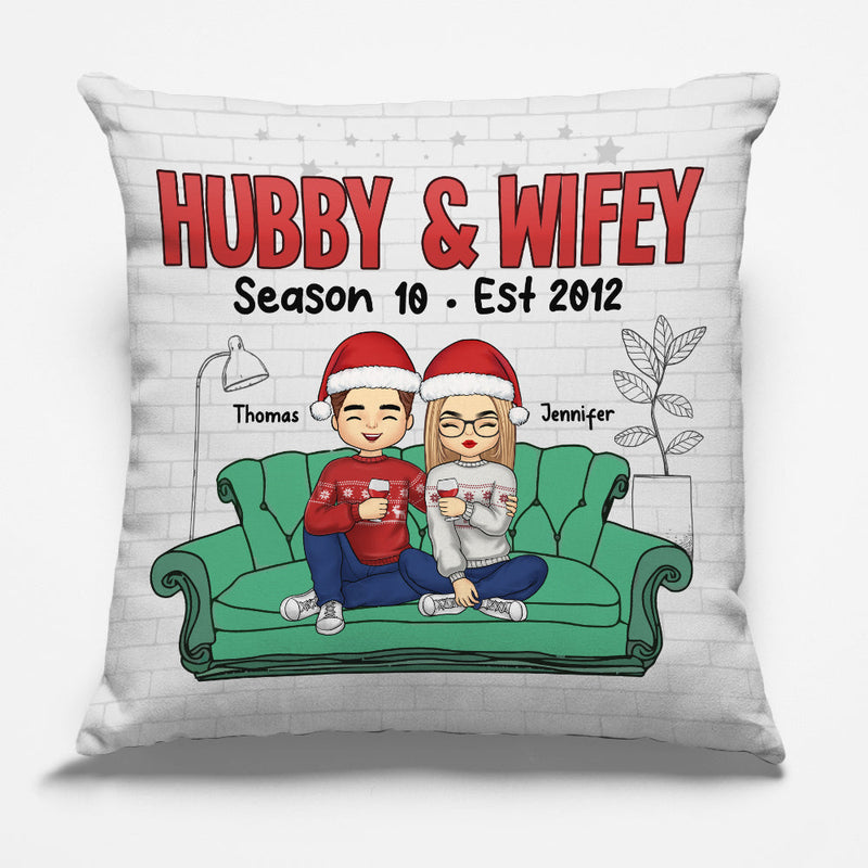 Our First Christmas Together - Couple Personalized Custom Pillow - Christmas Gift For Husband Wife, Anniversary