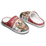 Custom Name Christmas Gifts for Dog Lovers - Personalized Fluffy Slipper
