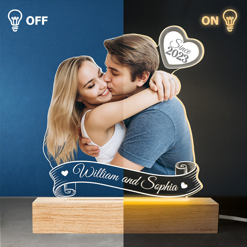 Custom Photo Couple Gifts - Personalized 3D LED Light