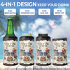 Husband And Wife Drinking Buddies For Life - Camping Personalized Custom 4 In 1 Can Cooler Tumbler - Gift For Husband Wife, Camping Lovers