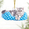 Custom Photo A House Is Not A Home Without A Pet - Dog & Cat Personalized Custom Ornament - Acrylic Custom Shaped - Christmas Gift For Pet Owners, Pet Lovers