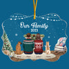 Our Christmas Is Finally Here - Memorial Personalized Custom Ornament - Acrylic Benelux Shaped - Christmas Gift, Sympathy Gift For Pet Owners, Pet Lovers