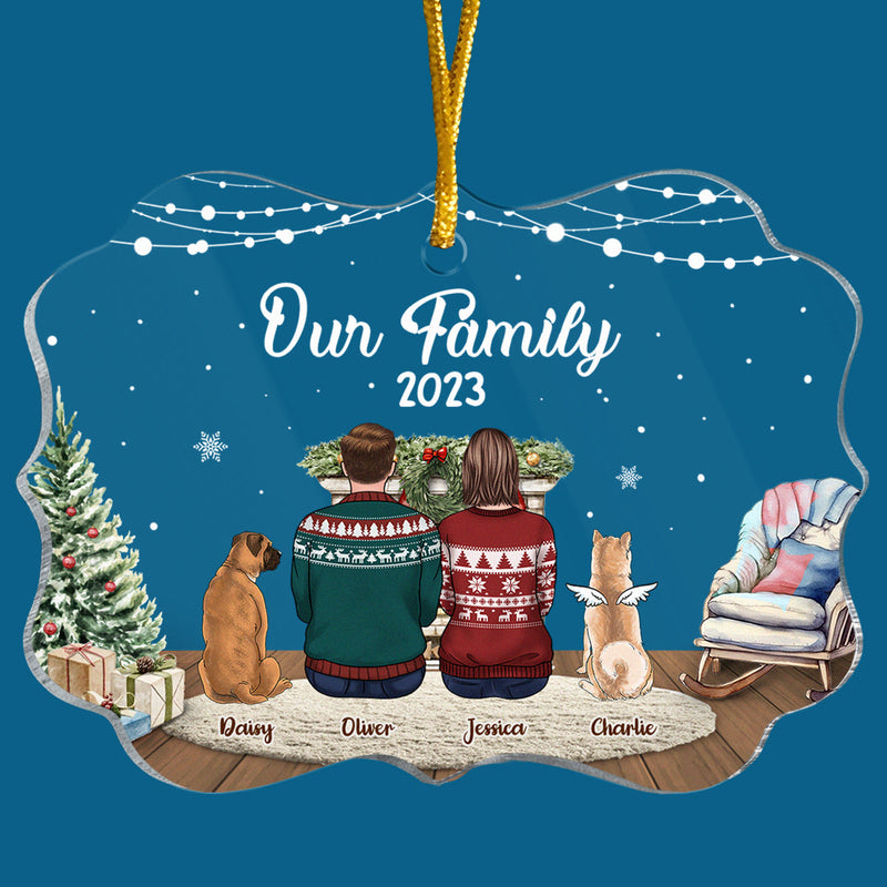 Our Christmas Is Finally Here - Memorial Personalized Custom Ornament - Acrylic Benelux Shaped - Christmas Gift, Sympathy Gift For Pet Owners, Pet Lovers