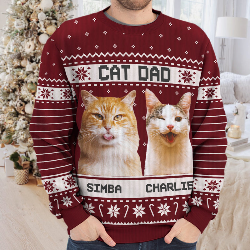 Custom Name Christmas Gifts for Cat Moms - Personalized Sweatshirt