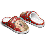 Custom Pet Photo Christmas Gifts for Dog Lovers - Personalized Fluffy Slipper