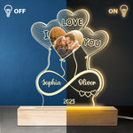 Custom Photo I Love You Couple Gifts - Personalized 3D LED Light