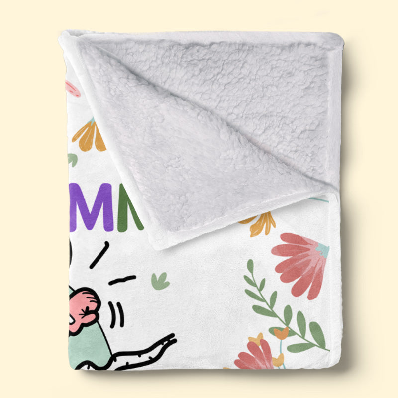 Mom, You Are Doing A Great Job - Family Personalized Custom Baby Blanket - Baby Shower Gift, Gift For First Mom